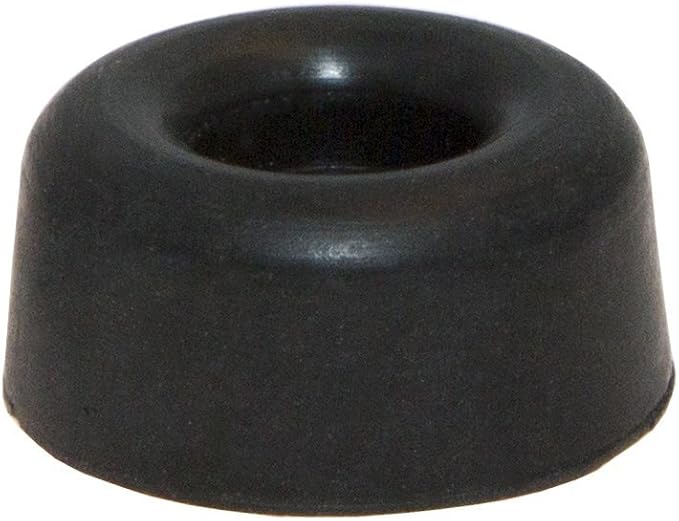 Pack of 10 Rubber Door Stop, 22 x 10 mm Black Office