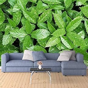 Wall Mural The Lush Plants on Antique Brick Wall Removable Self-Adhesive Large Wallpaper - 66x96 inches