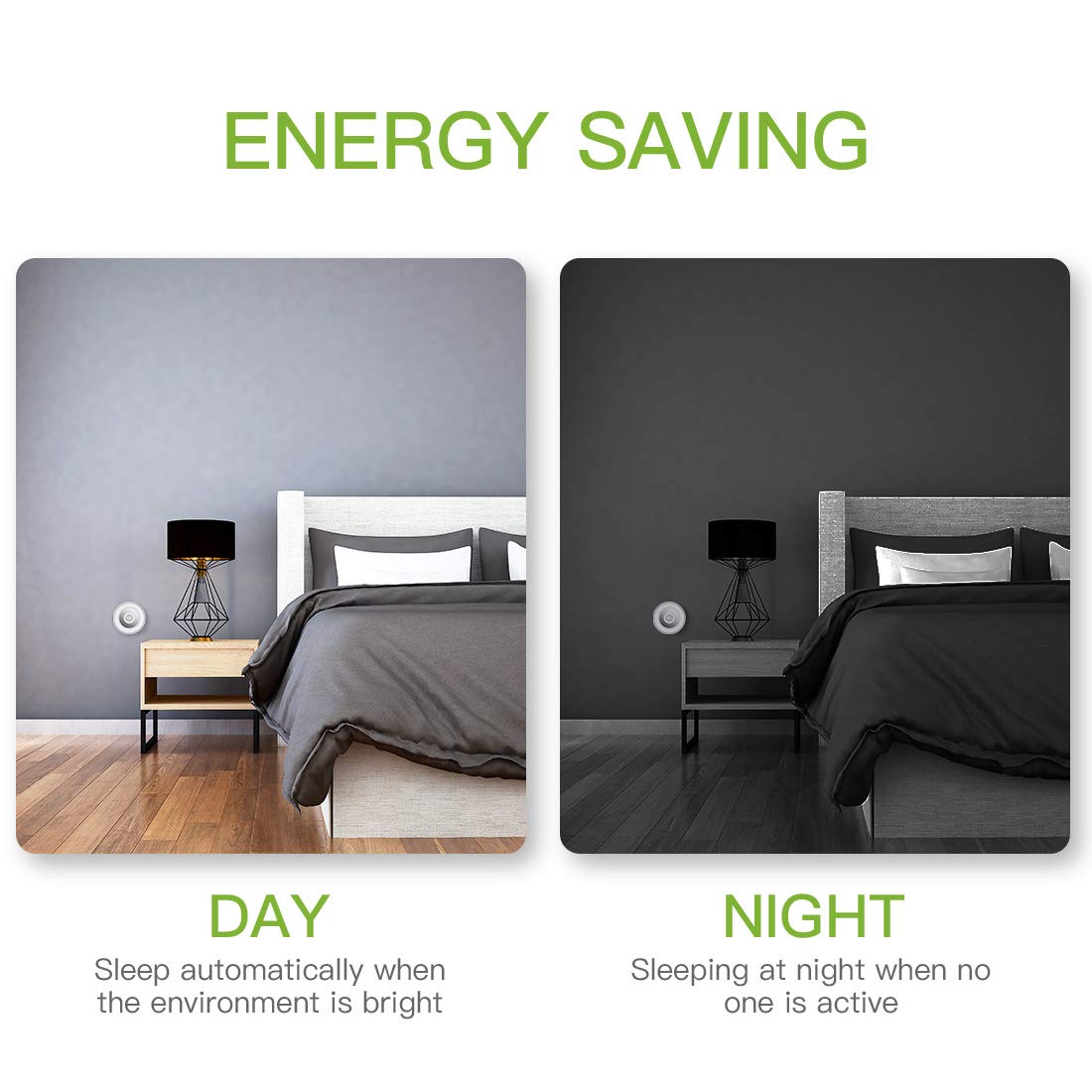 Wireless Motion Sensor Night Light, Battery-Powered LED Night Lights for Kids Girls, Magnet Stick-on Stick-Anywhere Closet Light for Stair, Kitchen, Hallway, Bathroom, Bedroom (2 Pack, Warm White)