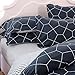 VM VOUGEMARKET Queen Duvet Cover Set Blue,Geometric Duvet Cover with 2 Pillow Shams,100% Cotton Diamond Bedding Set- Reversible,Luxurious,Comfortable,Breathable (Queen,Diamond)