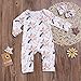Baby Girls Jumpsuit Hoodie Romper Outfit Long Sleeve Creepers Bodysuit Clothes Easter gift (White, 6-12 Months)