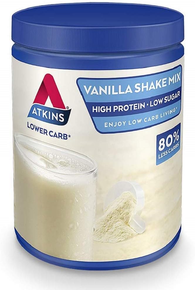 Atkins High Protein Shake Powder, Keto, Low Carb, Low Sugar, Vanilla