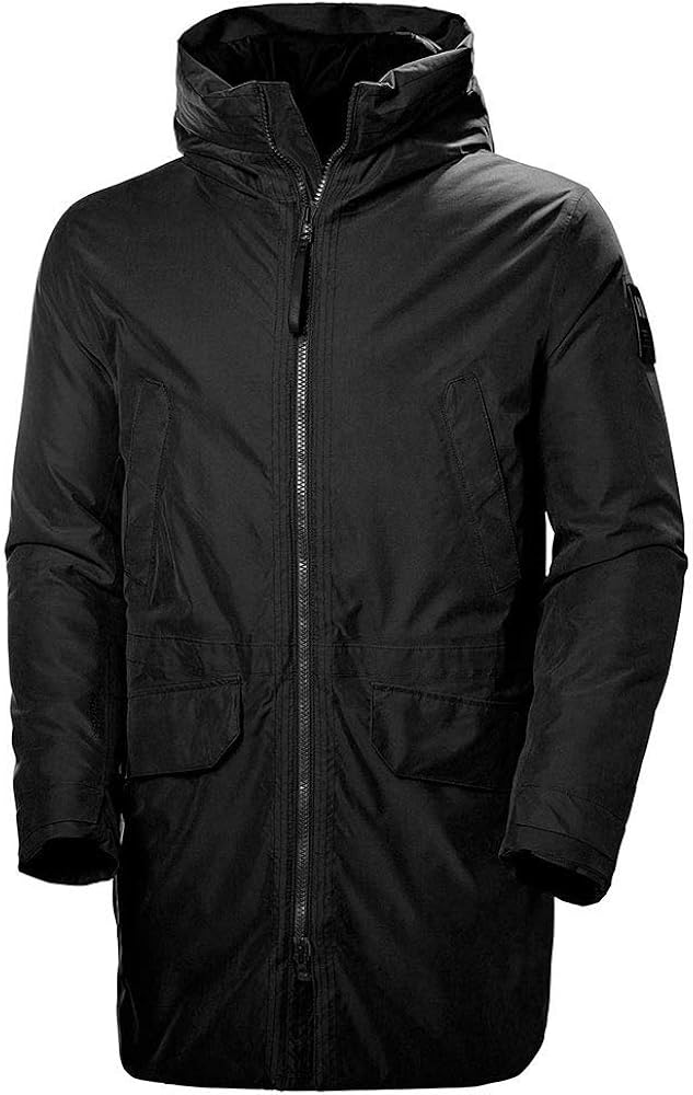 Helly-Hansen mens Calgary Hooded Insulated Winter Parka Coat Jacket: Clothing