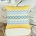 CaliTime Pack of 2 Soft Canvas Throw Pillow Covers Cases for Couch Sofa Home Decor Bohemian Style Colorful Zigzag Striped Geometric 18 X 18 Inches Bright Yellow
