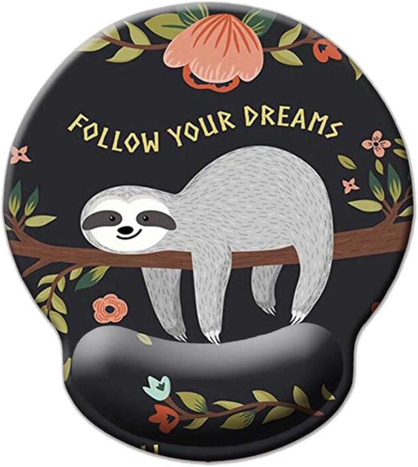 Memory Foam Wrist Support Mouse Pad Comfortable Padded Wrist Mousepads 9in X10in Desktop Notebook Mouse Mat (Follow Your Dream-Foam)