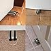 SleekStopper Decorative Stainless Steel Door Stopper with Rubber Treads and Metal Handle
