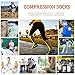 6 Pack Copper Knee High Compression Support Socks For Women and Men - Best Medical, Nursing, Maternity Pregnancy and Travel Socks - 15-20mmHg (L/XL, Black)