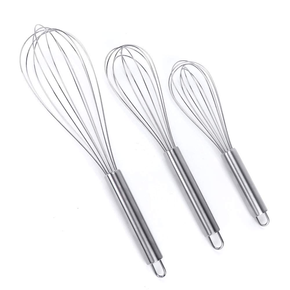 Cupidkiss Whisks for Cooking, Premium Stainless Steel Whisk Egg Beater, Durable Wisks for