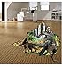 Boodecal 3D Jurassic World Dinosaurs Crack Hole Stickers Peel and Stick Wall Decal Mural Bedroom Kids Room Playroom Decor 3933 Inches