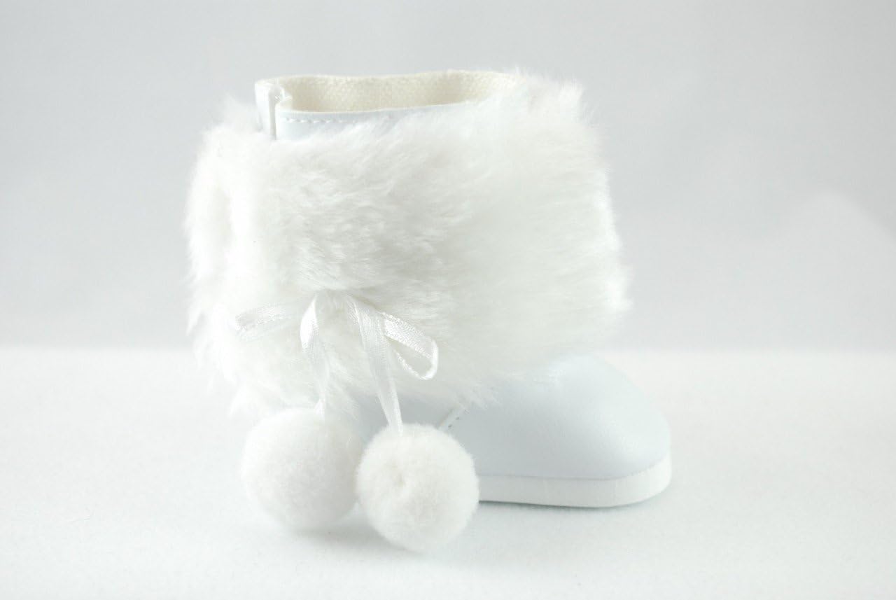 all white fur boots