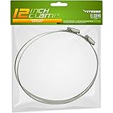 VIVOSUN Stainless Steel Duct Clamps 12 inch (Pack of 2)