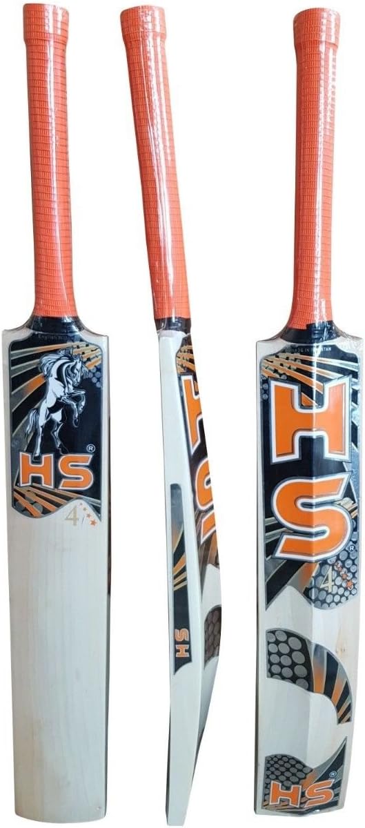 New HS 4 star Cricket Bat English Willow Cricket Bat Nurtured in UK 6/9