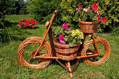 Fahrrad, Motorrad aus Korbgeflecht, 70 cm, Rattan, Weidenkörbe, bepflanzen möglich, Fahrrad, Bike, Gartendeko…