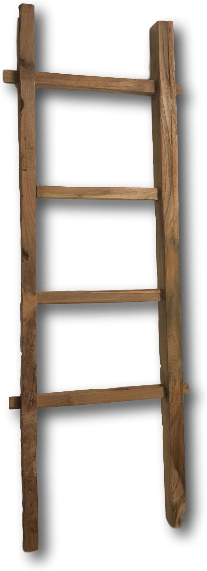 Rustic House Reclaimed Wood Hanging Ladder Rack - Bathroom Towel Rail - 140cm H