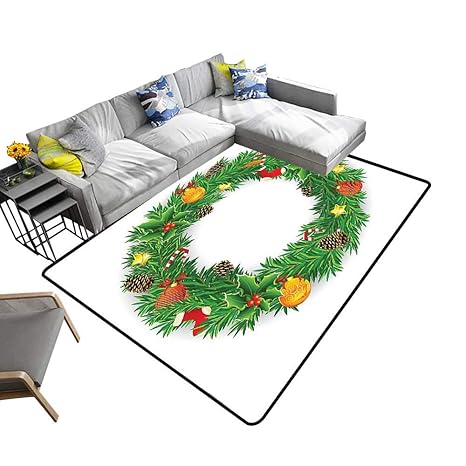 Amazon Com Alsohome Silky Smooth Bedroom Mats Wreath