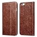iPhone 6s Plus / 6 Plus Case, Benuo [Vintage Book Series] [Card Holder] Genuine Leather Case [Ultra Soft], Protective Folio Case Flip Cover with Stand for iPhone 6s Plus / 6 Plus (Brown)