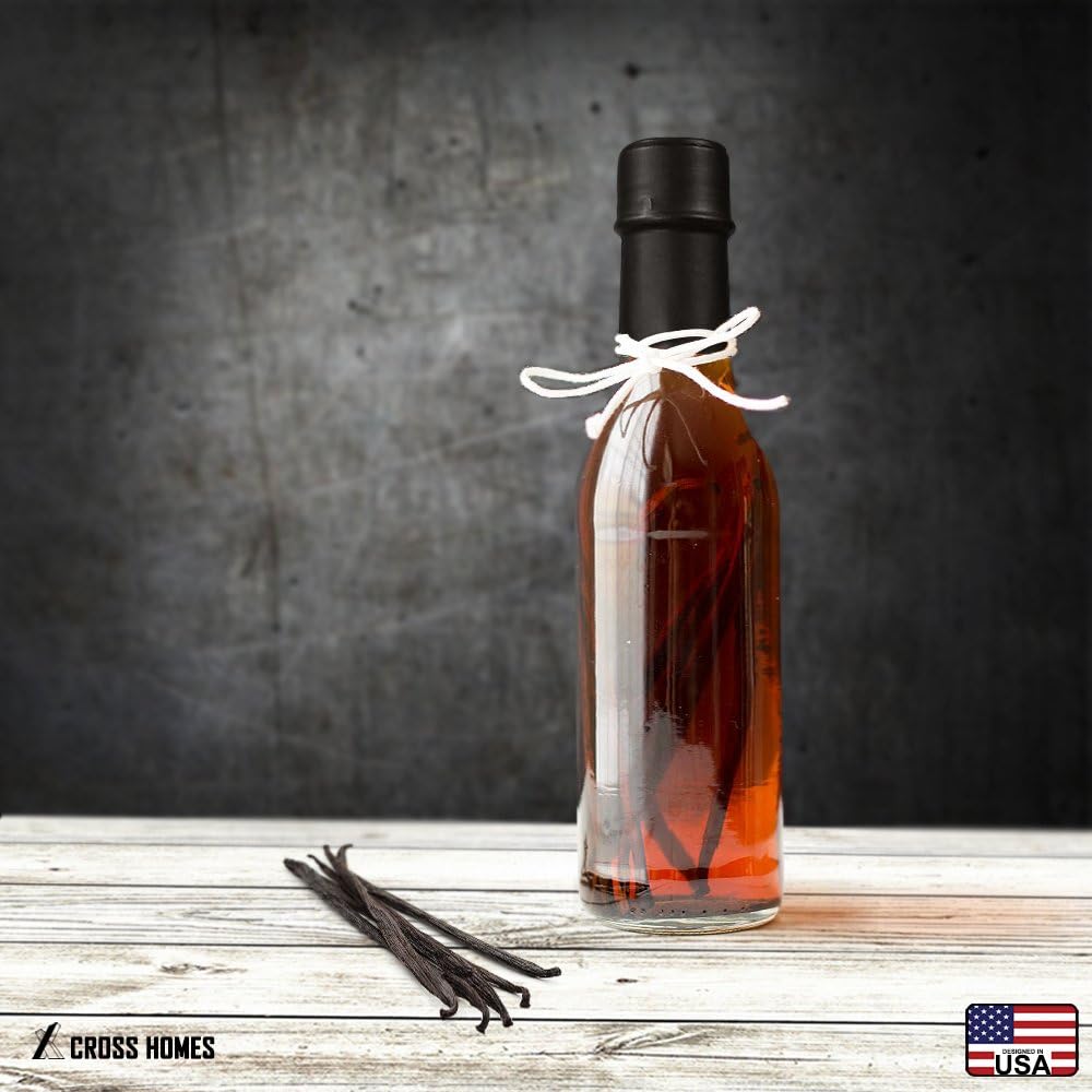 Hot Sauce Woozy Bottles Empty 5 Oz Complete Sets of Premium Commercial Grade Clear Glass Dasher Bottle with Shrink Capsule, Leak Proof Screw Cap, Snap On Orifice Reducer Dripper Insert (Black 30 Sets): Home Improvement