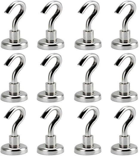 Amazon Qunqi 12個セット マグネットフック 金属製 直径1 6 Cm 収納小物 便利グッズ キッチン用 オフィス用 壁面装飾 引っ掛け マグネット フック オンライン通販