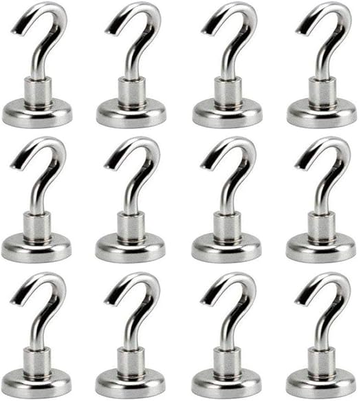 Amazon Qunqi 12個セット マグネットフック 金属製 直径1 6 Cm 収納小物 便利グッズ キッチン用 オフィス用 壁面装飾 引っ掛け マグネット フック オンライン通販