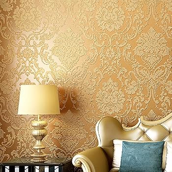 Blooming Wall Peel&Stick Textured Damasks Prepasted Wallpaper Wall
