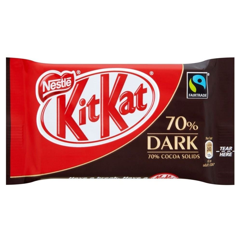 Fairtrade Nestle Kit Kat 4 Finger Bar 70 Dunkel (45G) Amazon.de