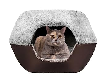 Umall Gepolstert Katzenhöhlen Katzenbett Katzenkorb Zum Schlafen Leicht Und Tragbar Kuschelhöhle Kuschelige Betten Für Katzen Warm In Winter