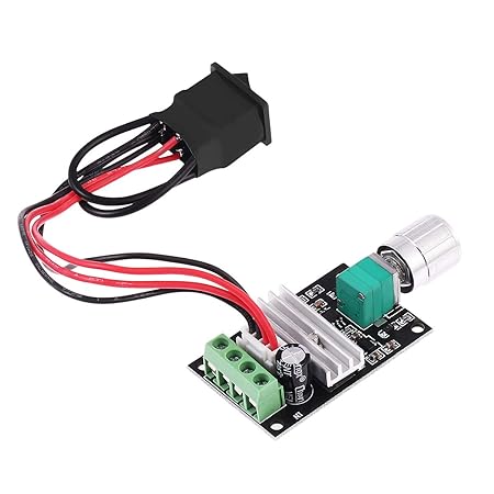 UEETEK 1203BB 6V 12V 24V 3A 80W DC Motor Drehzahlregler (PWM) Einstellbarer Reversible Motor Driver Switch