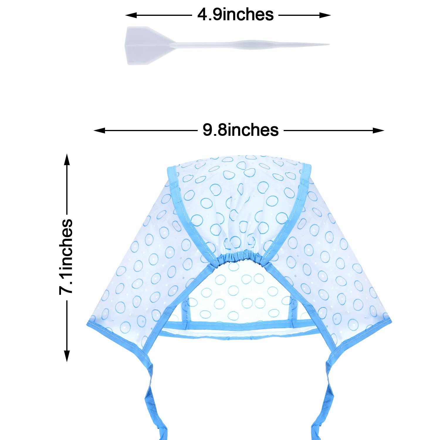 6 Pieces Tipping Cap Highlight Hair Cap Salon Hair Coloring Highlighting Dye Cap with Plastic Hooks for Dyeing Hair Hairdressing Tool (Blue) : Beauty