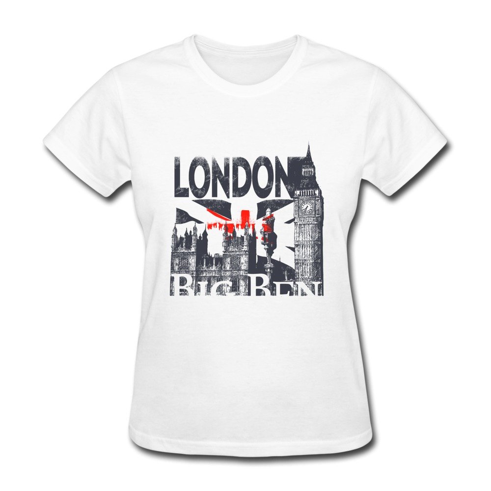 Vansty Showing London Big Ben 100% Cotton Shirt for Girlfriend