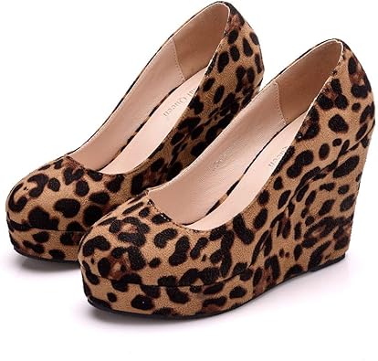 leopard platform pumps