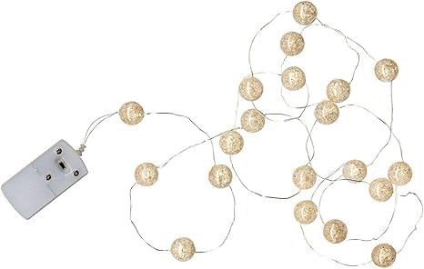 Netproshop 15x Led Batterie Lichterkette Marble Balls Kugeln Mit Timer Indoor Amazon De Kuche Haushalt