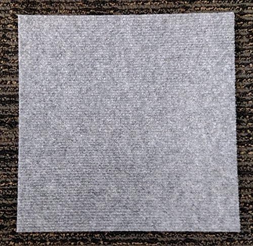 Carpet Tiles Self Stick 12" (144 Sq. Ft.) Color Choice (Gray)