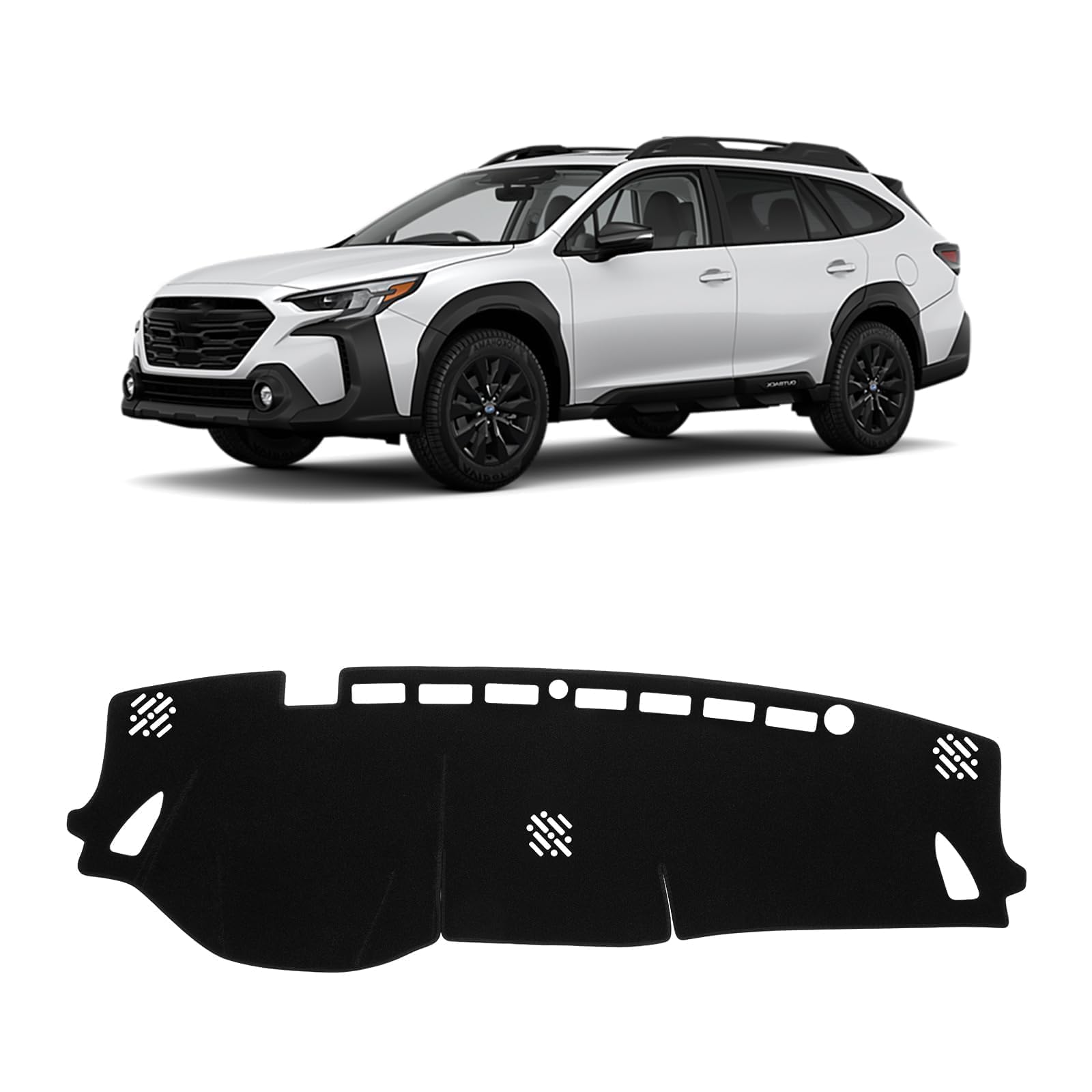 Photo 1 of KUST Car Dash Cover for Subaru Outback 2020 2021 2022 2023 2024 2025 Left Hand Driving Polyester Non-Slip Center Console Dash Cover Interior for Outback Accessories Sunshade No Glare Black