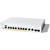Cisco Catalyst 1200-8P-E-2G Smart Switch, 8 Port GE, PoE, Ext PS, 2x1GE Combo, Limited Lifetime Protection (C1200-8P-E-2G)