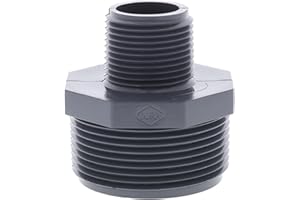 Drip Depot Dura PVC Reducing Nipple - NPT Size : 1 1/2" x 3/4"