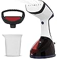 URPOWER Steamer for Clothes 300ML Clothes Steamer Handheld 15-Second Fast Heat-up 1500w Stainless Steel Plate Travel Steamer Portable Garment Steamer 2 in 1 Steamer & Iron Detachable Water Tank 120V