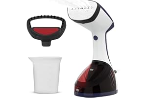 URPOWER Steamer for Clothes 300ML Portable Handheld Clothes Steamer 15-Second Fast Heat-up 1500w Stainless Steel Plate for Travel Garment with Detachable Water Tank for Home Office 120V