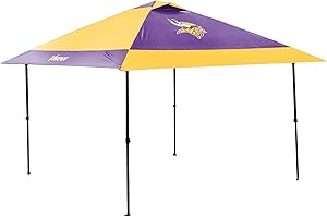 Logo Brands NFL 12x12 Solo Up Canopy - 144 Square Feet of Shade – One-Person Easy Setup, UV-50 Protection, Rolling Storage Bag – Perfect Tent for Tailgates and Outdoor Events