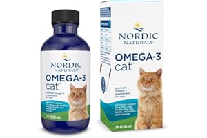 Nordic Naturals Omega-3 Cat, Unflavored - 2 oz - 304 mg Omega-3 Per One mL - Fish Oil for Cats with EPA & DHA - Promotes Heart, Skin, Coat, & Immune Health - Non-GMO