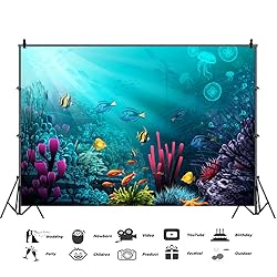 Yeele 8x6ft Vinyl Underwater Coral Reef Backdrop