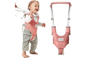 BETHBEAR Baby Walking Harness-Handheld Assistant Belt- Toddler Infant Walking Aid for Trainer & Support 7-24 Month Old (summer-Pink-1819)