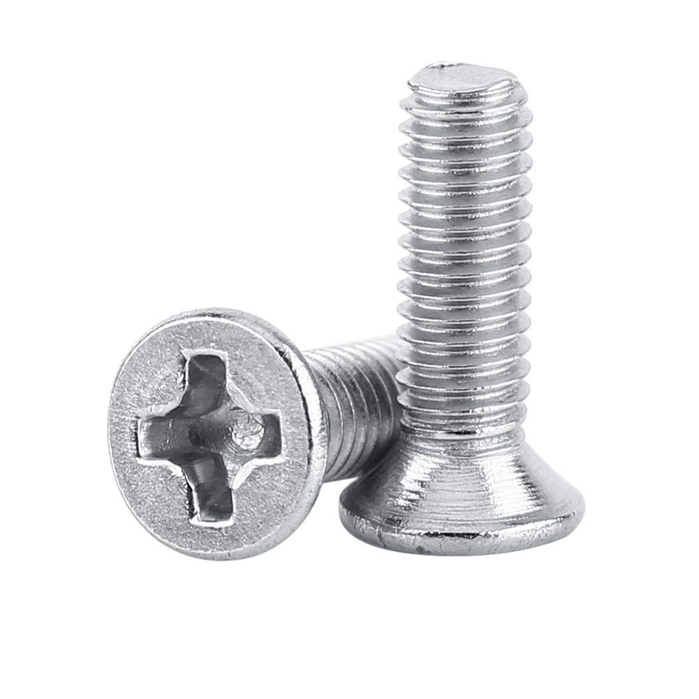 100Pcs/Bag M3 Machine Screws,9Types M3 Flat Head
