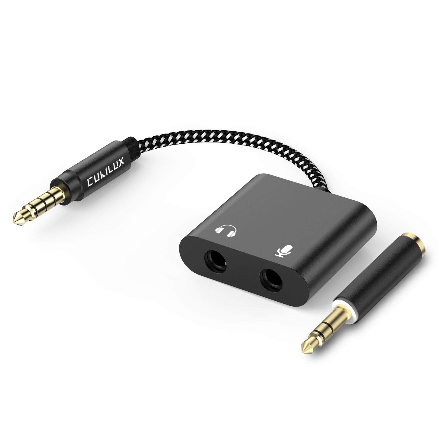 Cubilux 3.5mm Headphone Microphone Combiner, 3.5mm