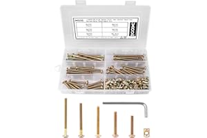 XOOL 110 PCS M6×80/65/55/45/35 mm Hex Socket Head Cap Screw Kit, Crib Bunk Bed Furniture Cot, Bunk Bed Replacement Hardware