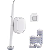 LFBEAR Disposable Toilet Cleaning System - Toilet Wand Kit with 18 High-Performance Refills, Wall Mounted Toilet Brush and Holder for Deep Cleaning Bathroom