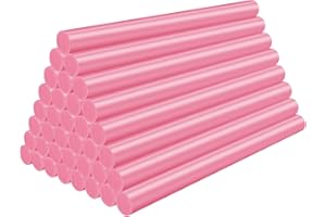 ENPOINT Pink Hot Glue Sticks, 36 Pack Mini Hot Melt Glue Sticks Colored, Craft Adhesive Glue Sticks for High and Low Temp Gluing Project, Small Size 4" Long x 0.27" Dia