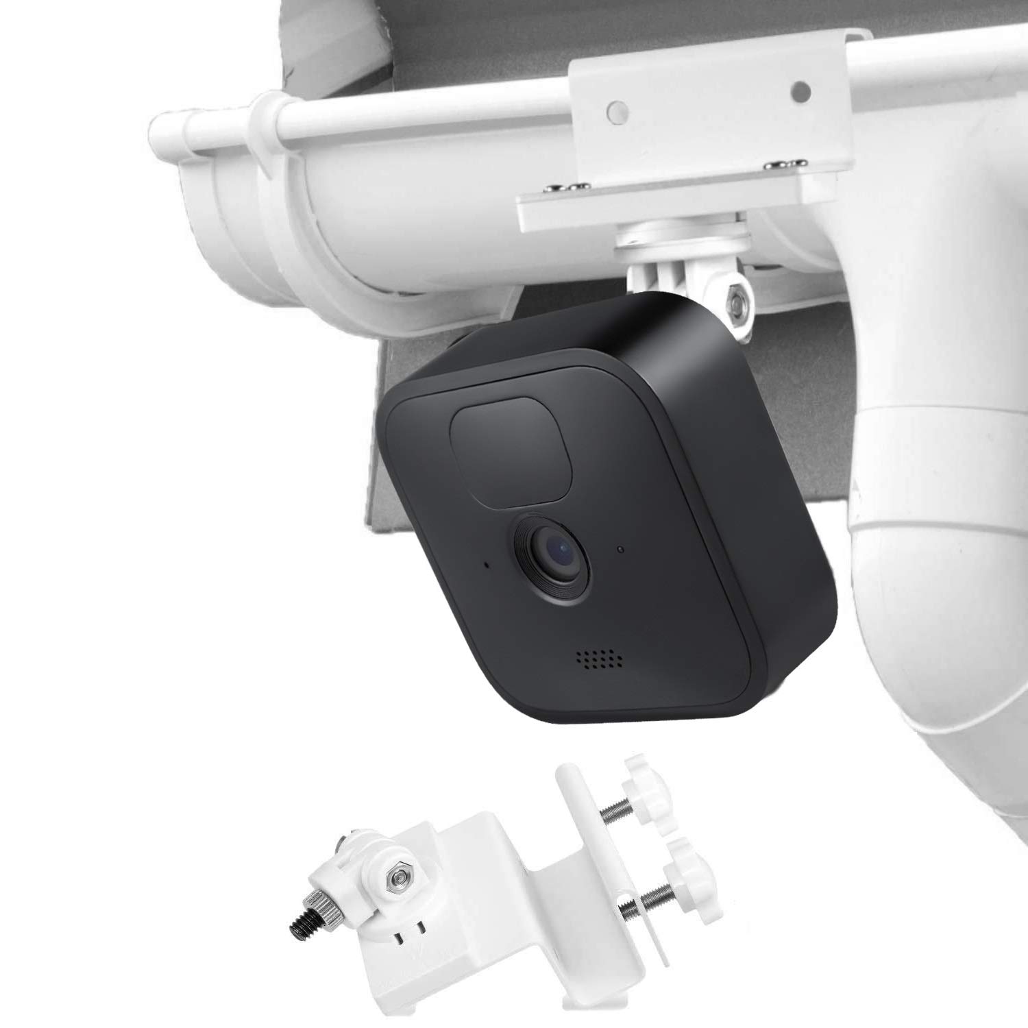 Wasserstein Weatherproof Gutter Mount with Universal Screw Adapter Compatible with Blink Outdoor, Blink Outdoor 4 & Blink XT2/XT Camera (1 Pack, White)