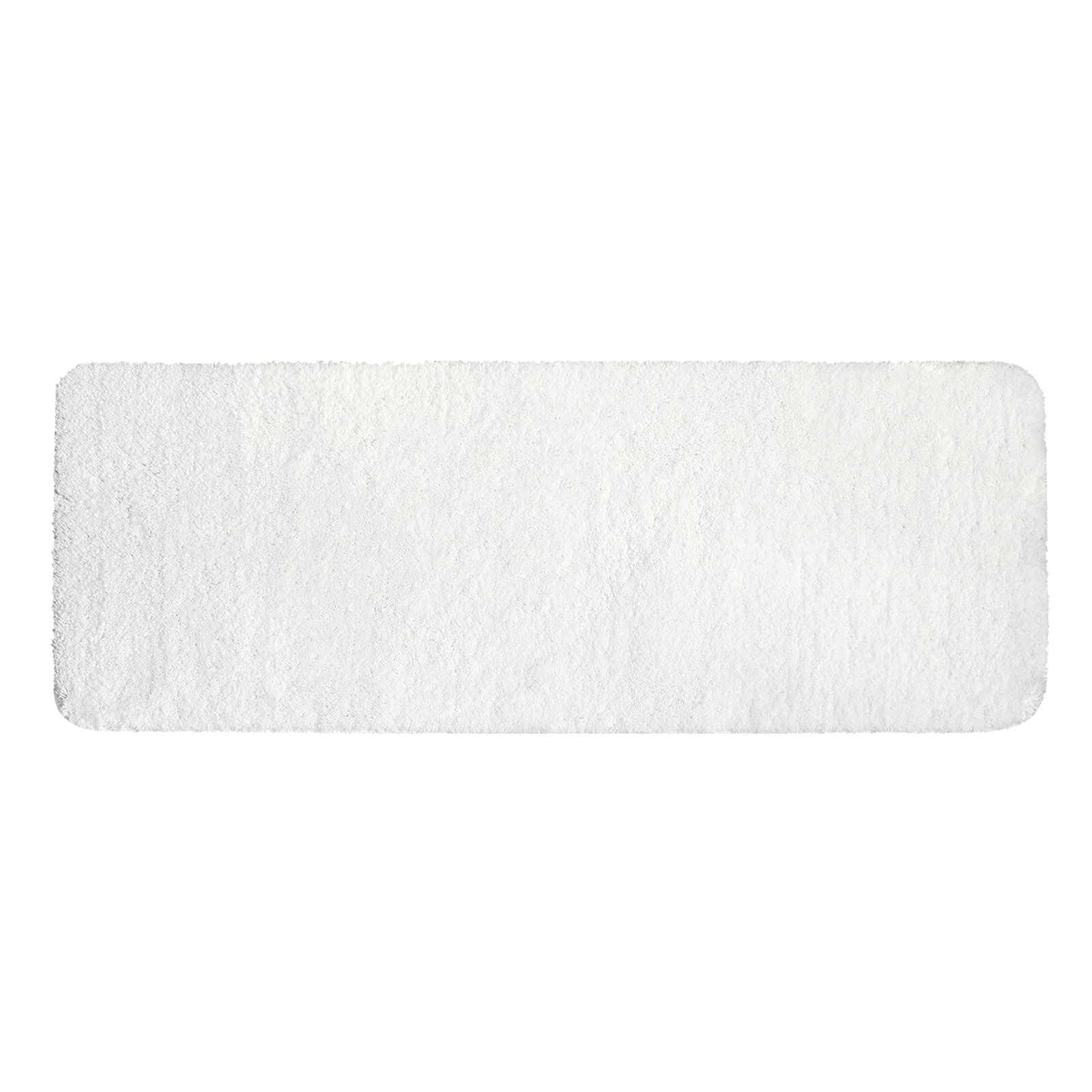 MIULEE 1 Piece Rectangular Bath Mat for Shower Non-Slip Soft Comfortable Tabis Absorbent Soft Microfibre Toilet Bath Mat 45 x 120 cm White