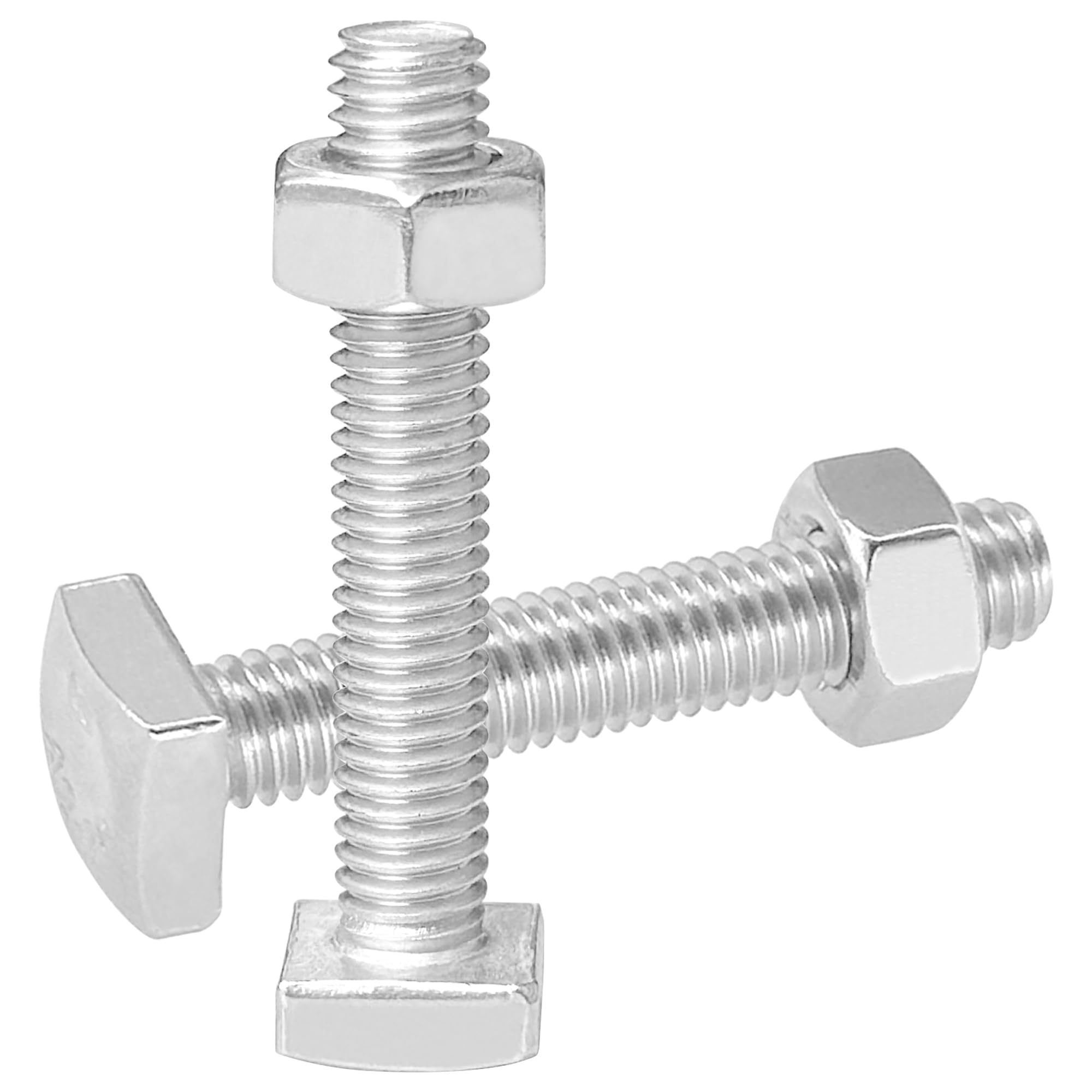 8 PCS Stainless Steel Square Head Bolts Screws (M6*35mm)