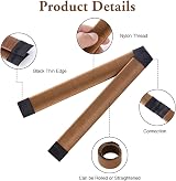 URAQT Hair Bun Maker 2Pcs Light Brown Plastic Easy Donut Fold Wrap DIY Styling view 4